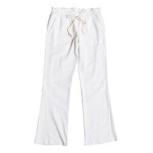 NWT Roxy Women's Oceanside Sea Salt Drawstring Wide-Leg Pants Size Large